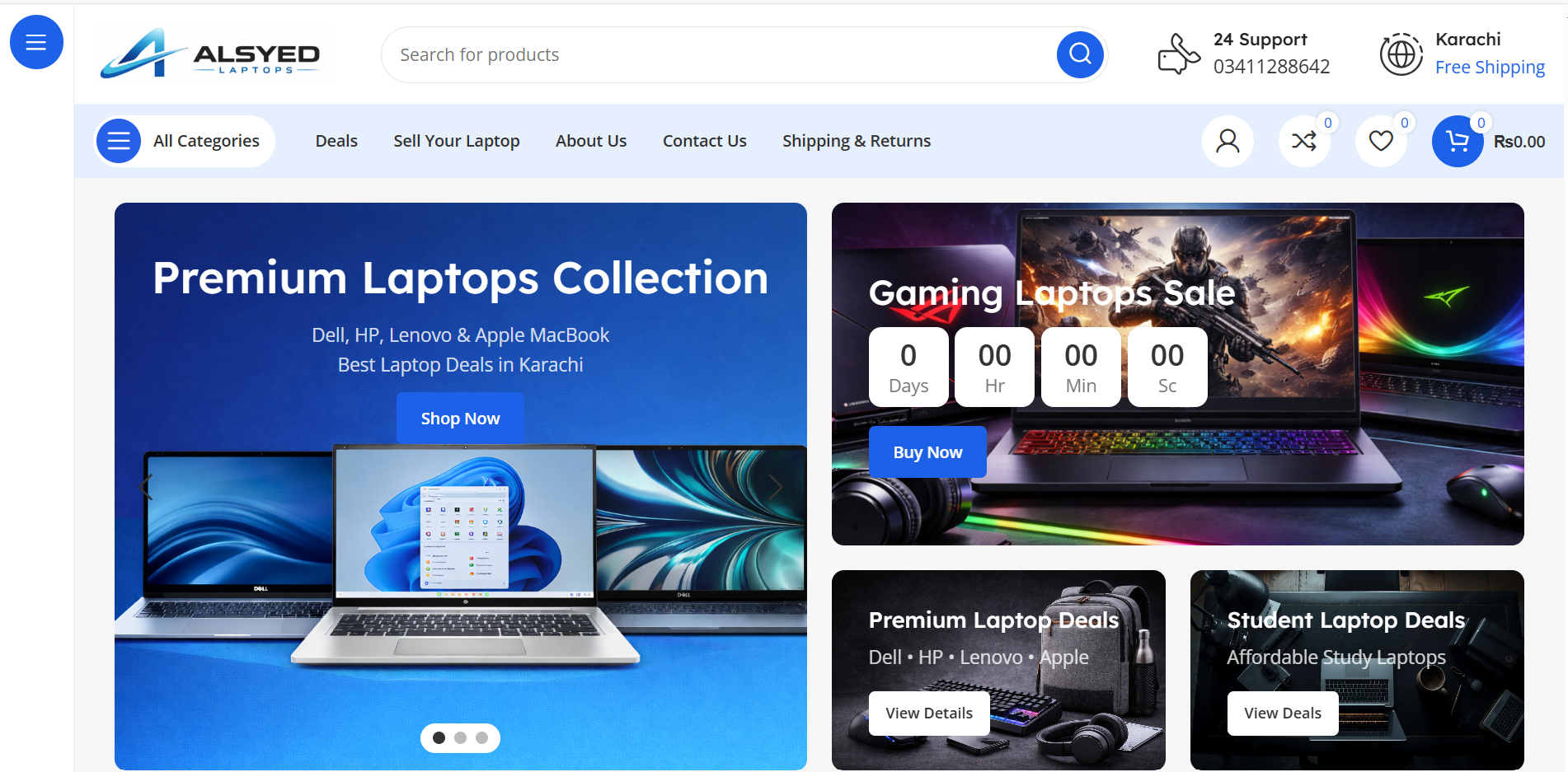 Alsyed Laptops E-Commerce Screenshot